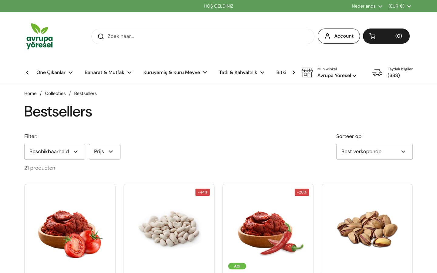 Categoriepagina op avrupayoresel.com
