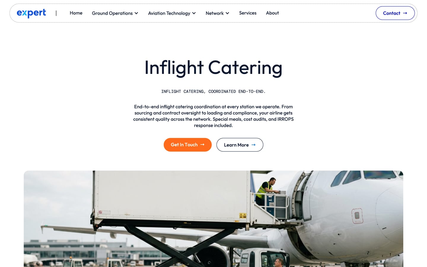 Pagina op expertairservices.nl