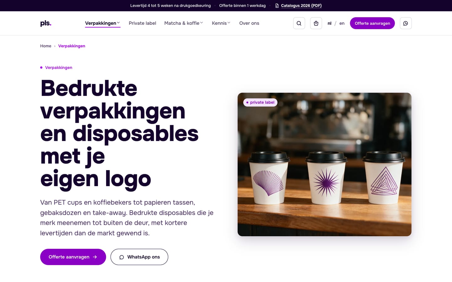 Categoriepagina op privatelabelspecialist.nl
