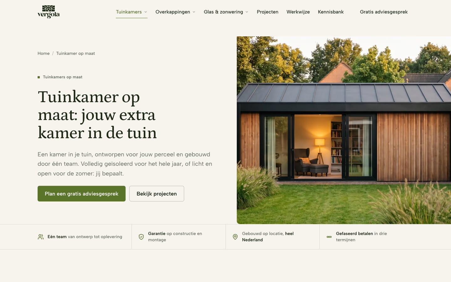 Pagina op vergola.nl